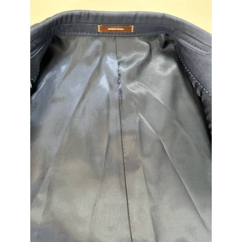 Peter Millar 100% Wool Button Blazer Sport Coat Made in Canada Notch Lapel 44T - Picture 9 of 16